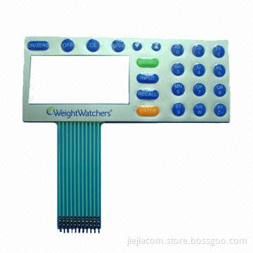 Embossing Button Membrane Keypad with LCD Cutting Window, 100mA Operating Current